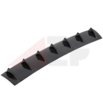 33  Universal Rear Bumper Lip Diffuser Car Chassis Spoiler Shark Fin Black • $31.55