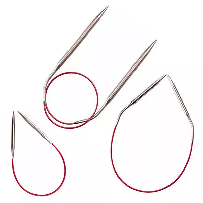 ChiaoGoo Regular Red Stainless Steel Circular Knitting Needles (All Sizes) • $11.50