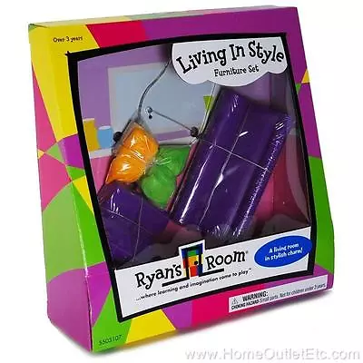 $13.95 • Buy Ryan's Room Living In Style 7-Pc. Furniture Set Wooden Doll House Room Kids NIB