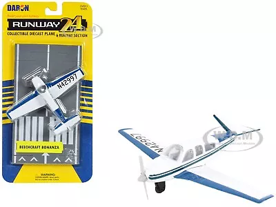 Beechcraft Bonanza Aircraft White  N42997  Diecast Model By Runway24 Rw050 • $7.99