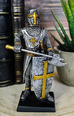 Medieval Knight Crusader Axeman Dollhouse Miniature Figurine 4  H Suit Of Armor • $14.99