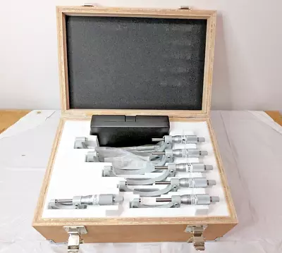 Mitutoyo Outside Micrometer Set W/Sandards 0 - 6  Range OMST-6  103-904-10 • $441