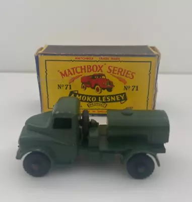Matchbox  Moko Lesney Army Water Truck No 71 With Box • £19.99