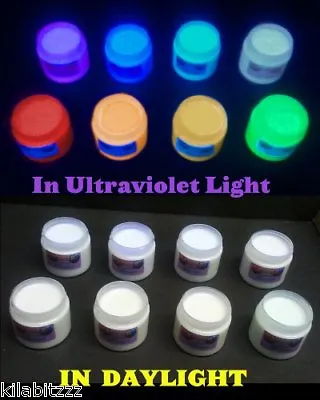  Invisible UV Ultraviolet Blacklight Visible Fluorescent Paint. Choose A Colour • £12.54