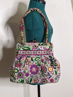 Vera Bradley Floral Kiss Lock Quilted Pleated Shoulder Bag. • $15