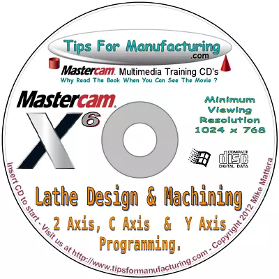 Lathe Design & Machining For - Mastercam  X5 Thru X7 • $79