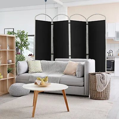 4 Panels Folding Room Divider 6 Ft Tall Fabric Privacy Screen • $54.99