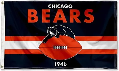 Bears Throwback Vintage Retro 3x5 Banner Flag NFL Team Flag Banner For Man Cave • $12.97