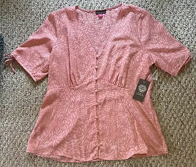Vince Camuto Deep Cut Blouse/Top Size M NWT • $15