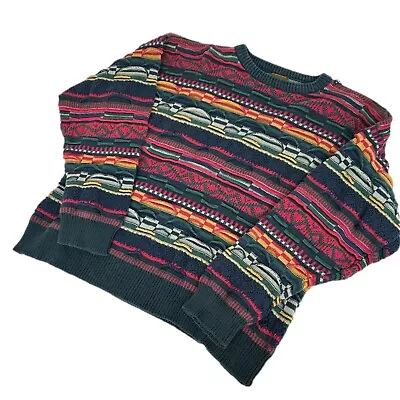 Vintage 90’s Rittenhouse Sweater Adult Men’s Large Coogi Style 3D Knit Cosby • $39.99