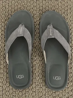 Ugg Flip Flops/sandals Mens Size 9 Suede - Brookside #1113091 New Metal Gray • $21.50