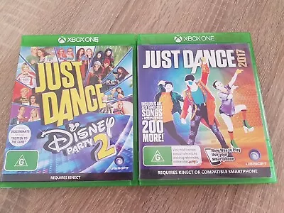 Just Dance Disney Party 2 -G & Just Dance 2017 G PAL Xbox One REQUIRES KINECT Gc • $35