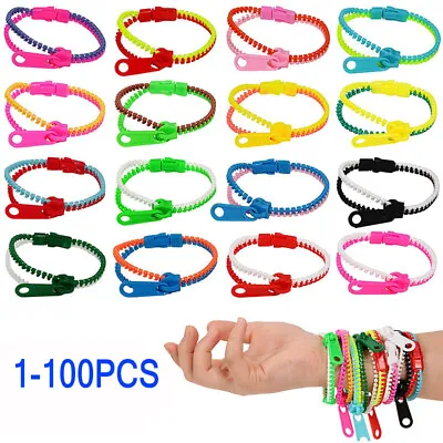 Sensory Zipper Fidget Bracelet Zip Stim Child Toys Stress Anxiety Relief Autism • £2.74