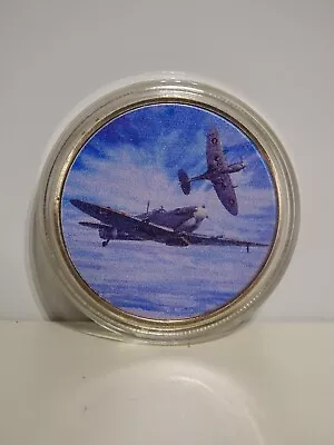 Spitfire Champion Of The Air RAF Memorabilia Collection Silver Plated Coin Medal • £9.99