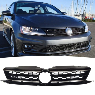 $55 • Buy For 2015 2016 17 2018 Volkswagen VW Jetta Front Bumper Chrome Grille Mesh Grill