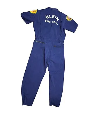 VTG 70’s Dickies Klein Texas Fire Department Short Sleeve Jumpsuit Sz 40 M • $99.99