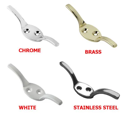 Cleat Hook For Roman Corded Blinds - 4 Colours - Solid Metal - Includes Screws • £3.49