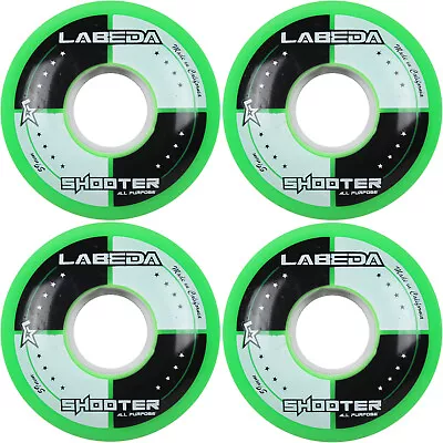 Labeda Shooter Inline Roller Hockey Wheels GREEN 59mm Indoor Outdoor 4 Pack • $23.96