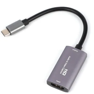 £9.99 • Buy HDMI To Type C Video Audio Capture Card Adapter Screen Recorder USB-C 1080P 4K