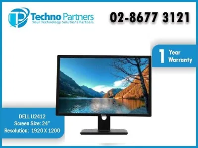 Dell UltraSharp U2412M 24  1900 X 1200 B GRADE LCD Monitor VGA DP DVI WRNTY • $59