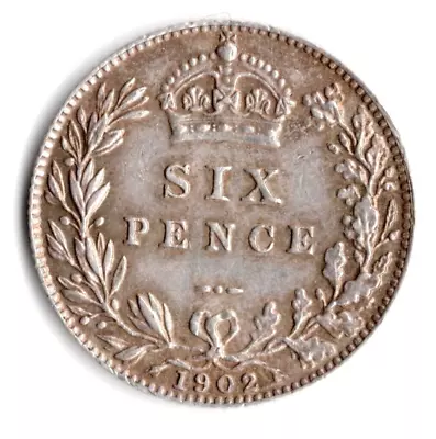 1902 Edward VII Sixpence Silver ( .925) 2.83g 19.3mm. Collectable Grade • £25