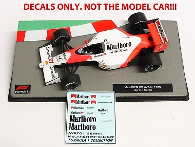 DECALS Ayrton Senna 1990 McLaren MP 4/5B  1:43 Formula 1 COLLECTION • $5.45