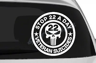 22 A Day #2 Vinyl Decal Sticker Stop Veterans Suicide Awareness USA Fallen • $4.97