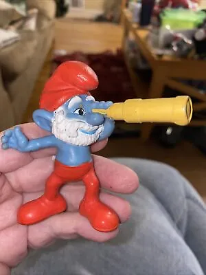 2011 PAPA SMURF TELESCOPE Exclusive Peyo McDonald's Action Figure Toy • $6.08