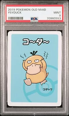 $10 • Buy Pokemon Center Japan Exclusive 2019 Old Maid - PSYDUCK - PSA 9 MINT