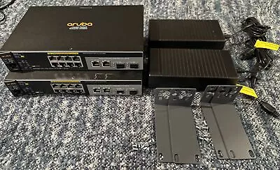 Lot Of 2 HP Aruba 2530-8G PoE+ 8-Port Gigabit Ethernet Switch J9774A • $600