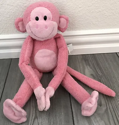Animal Adventure 2014 Pink Hugging Monkey Poseable Plush HTF 15” Lovey Free Ship • $39.99