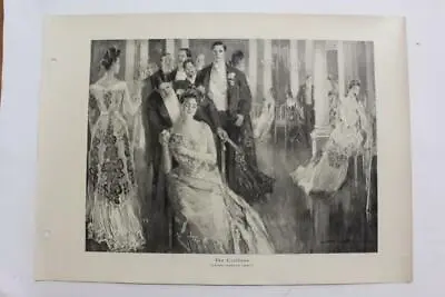 Howard Chandler Christy The Cotillion 1914 Collier Lithograph Art Print • £4.81