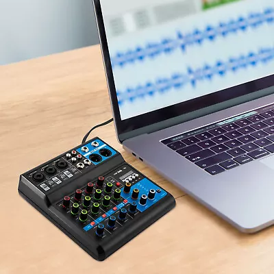 Pro 5-Channel Bluetooth Studio Audio Mixer Live Sound Mixing Console W/USB NEW • $47.50