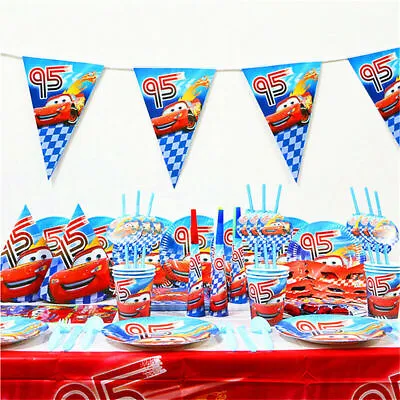£4.99 • Buy Disney Cars McQueen Lightning Birthday Party Supplies Tableware Balloon Decor