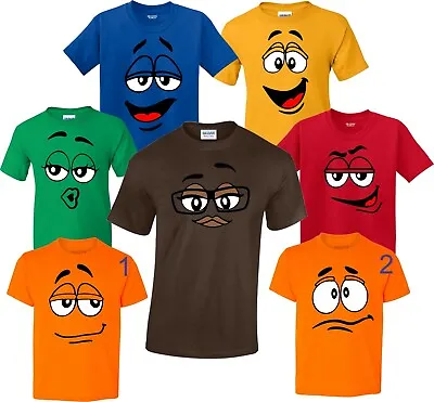 M And M Halloween Faces Candy Birthday Christmas Family T-Shirts • $13.99