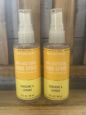 Bath Body Works “Sunshine & Lemons” Anti-Bacterial Hand Sanitizer Spray Lot X 2 • $15.99