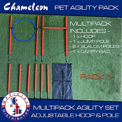 £31.45 • Buy Outdoor Dog Pet Agility JUMP Training Equipment Backyard Starter Course Set