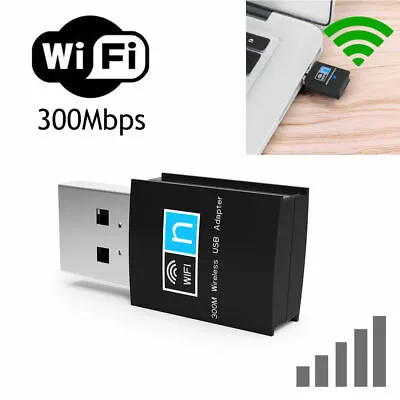 New Wireless Usb Adapter Wifi Internet Dongle 802.11N For Windows 7 8 10 300Mbps • $8.99