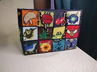 VTG Complete Columbia Minerva Needlepoint Bob Miller Ecology  Bag 70s Purse TLC • $24.99