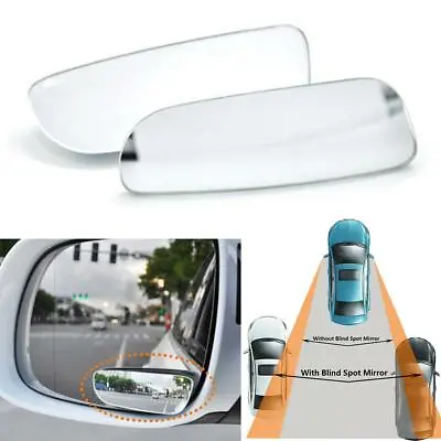 2xCar Blind Spot Adjustabe Mirrors Frameless 360 Degree Rotate Sway Glass Convex • $5.89