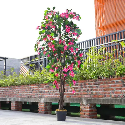 165cm Potted Azalea Artificial Flowers Tree Large Fake Plants In/Outdoor Garden • £65.95