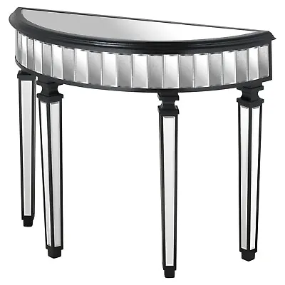 Black Soho Collection Half Moon Table Painted Pine Stunning Decoration Piece. • £199.99