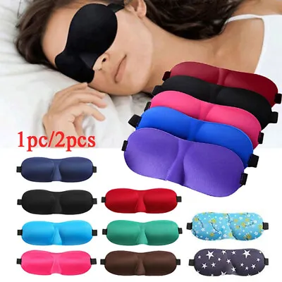 $1.69 • Buy Travel 3D Eye Mask Sleep Soft Padded Shade Cover Rest Relax Sleeping Blindfold.F