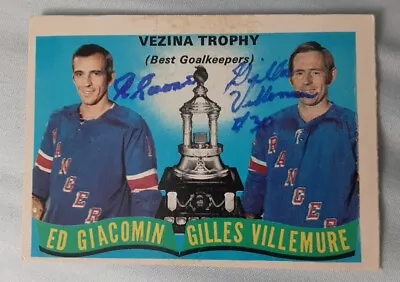 ☆dual Signed☆ 1971-72 Opc #248 Ed Giacomin/gilles Villemure~vezina Winner Vgex • $39.99