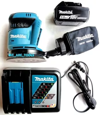 Makita XOB01 18 Volt 5  Cordless Orbit Sander 1) BL1850B 5.0 Battery  Charger • $185.97