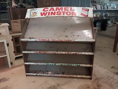 Vintage Metal Camel Winston Cigarette Store Display Sales Rack Case Shelf • $129.99