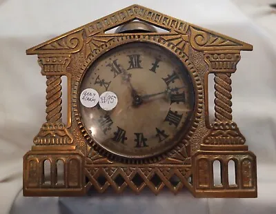 Antique Terry Figural Building Alarm Clock • $40
