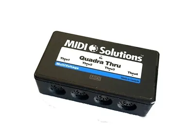 MIDI Solutions QUADRA THRU 4-output Active MIDI Thru Box • $63.99