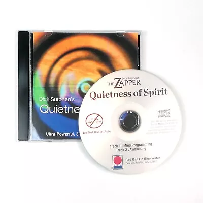 QUIETNESS OF SPIRIT CD Dick Sutphen Self Hypnosis Guided Meditation Relaxing Zen • $14.89