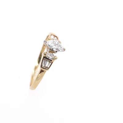 £595 • Buy Solitaire 0.30ct G/VS Natural Marquise Diamond+2 Matching Marquise Diamonds